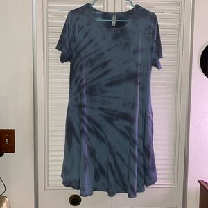 Extra large blue tie-dye dress💙
